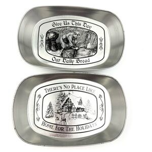 Dat’l Do It Pair of 2 Bread Trays “Give Us This Day Our Daily Bread” & “Home”